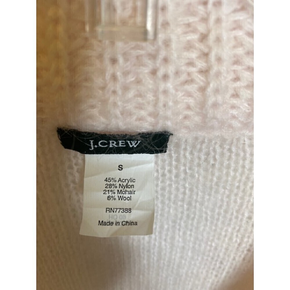 J Crew Sweater Womens Small S Barely Pink Long Sleeve Lightweight Comfort EUC - Picture 3 of 3